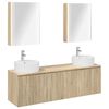 vidaXL Badkamerkastenset 5 pcs Sonoma Eiken Bewerkt hout