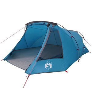 vidaXL Tunnel Tent 3-Person 3-persoons Blauw en Grijs