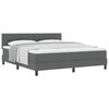 vidaXL Boxspringbed met matras Donkergrijs 180 x 200 cm Stof