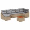 vidaXL Tuinbankenset 8 st Beige en Licht Grijs poly rattan