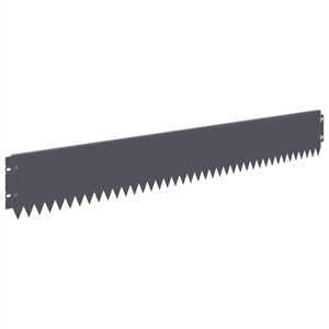 vidaXL Gazonrand 20 st 103 x 15 cm Staal Antraciet