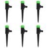 vidaXL Sproeiers 6 st 3x6x19,5 cm ABS en PP groen en zwart