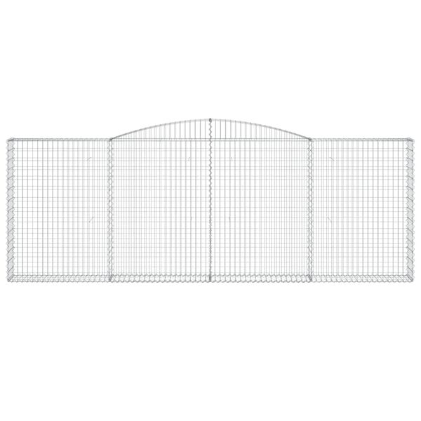 vidaXL Schanskorven 2 st gewelfd 400x30x140/160 cm ijzer