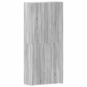 vidaXL Schoenenkast 80 x 35.5 x 180 cm Bewerkt hout Grijs