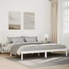 vidaXL Bedframe extra lang zonder matras massief hout wit 200x220 cm