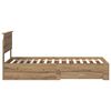 vidaXL Bedframe met hoofdeinde Artisan Eiken 90 x 200 cm Bewerkt hout