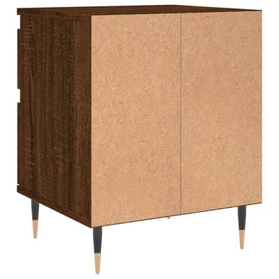 vidaXL Nachtkastjes 2 st 40x35x50 cm bewerkt hout bruin eikenkleur