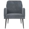vidaXL Fauteuil 62x79x79 cm fluweel donkergrijs