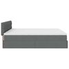 vidaXL Ottoman bed met matrassen 160x200cm stof donkergrijs