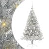 vidaXL Kunstmatig Voorverlicht Kerstboom met 150 LED Zilver 120 cm PET