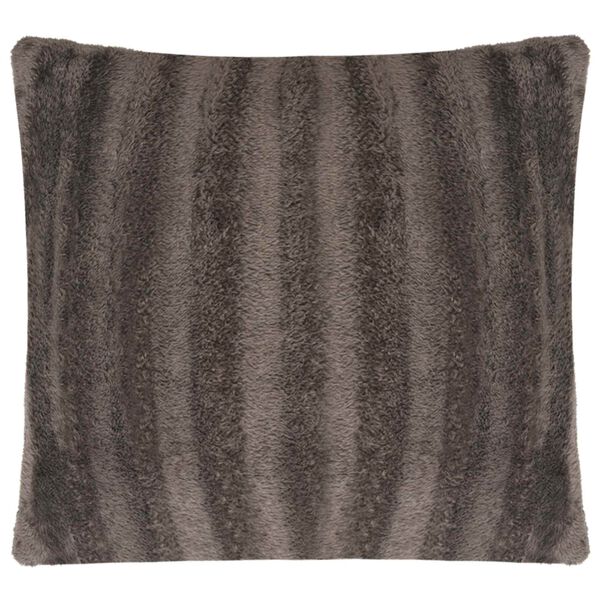 vidaXL Plaid kussen Gestreept 2 pcs Grijs 50 x 50 cm Polyester