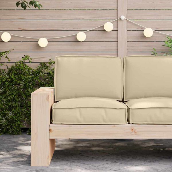 vidaXL Pallet Kussen Set 2 pcs Beige Oxford Stof