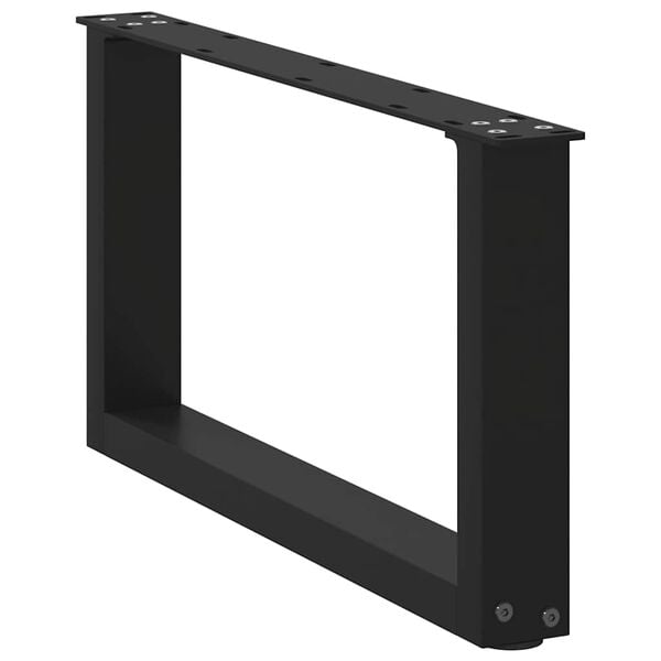 vidaXL Salontafelpoten 2 st U-vormig 70x(30-31) cm staal zwart