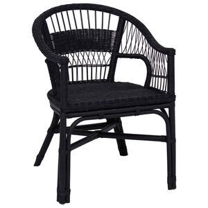vidaXL Stapelstoel Zwart 60 x 60 x 81 cm Rattan