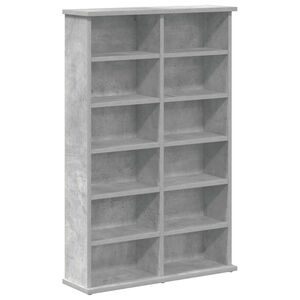 vidaXL CD Kast Betongrijs 60 x 17 x 92 cm Bewerkt hout