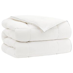 vidaXL Dekbed TRIER 220x260 cm 4 seizoenen 350 GSM Wit Hypoallergeen