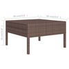vidaXL 14-delige Loungeset met kussens poly rattan bruin