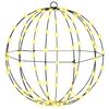 vidaXL Bal met 192 LED 2 pcs Warmwit 43,5 cm Metaal