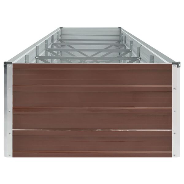 vidaXL Plantenbak verhoogd 480x80x45 cm gegalvaniseerd staal bruin