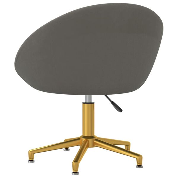 vidaXL Eetkamerstoelen 2 st fluweel donkergrijs