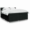 vidaXL Boxspring met matras stof zwart 200x200 cm