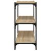 vidaXL Boekenkast 60x33x70,5cm bewerkt hout en staal sonoma eikenkleur