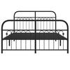 vidaXL Bedframe met hoofd- en voeteneinde metaal zwart 137x190 cm