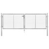vidaXL Tuinpoort gegalvaniseerd staal 306x75 cm zilver