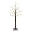 vidaXL Besneeuwde led-kerstboom Bruin 22 x 22 x 120 cm Kunststof