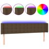 vidaXL Hoofdbord LED 163x16x78/88 cm stof donkerbruin
