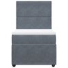 vidaXL Boxspring met matras fluweel donkergrijs 80x200 cm