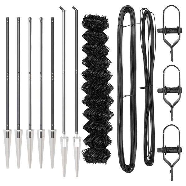 vidaXL Afrasteringspaal Grijs 10 x 1,2 m (40 x 40 mm gaas)