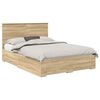 vidaXL Bedframe met lade Sonoma Eiken 135 x 190 cm Bewerkt hout