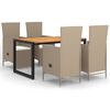 vidaXL 5-delige Tuinset beige