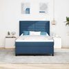 vidaXL Boxspring bed met matras met hoofdeinde Blauw 140 x 200 cm Stof