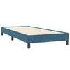 vidaXL Boxspring met matras fluweel donkerblauw 80x220 cm