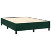 vidaXL Boxspring met matras en LED fluweel donkergroen 140x190 cm