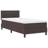 vidaXL Boxspringbed met matras Donkerbruin 90 x 190 cm Stof