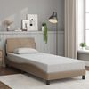 vidaXL Bedframe "Dover" kunstleer cappucinnokleurig 90x190 cm