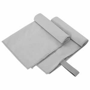 vidaXL Sporthanddoeken 2 st Grijs 50 x 30 cm