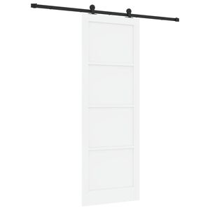 vidaXL Schuifdeur ORKDAL 83 x 232 cm Massief grenenhout Wit
