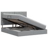 vidaXL Opslag bed met matras met opslag Lichtgrijs 140 x 190 cm Stof