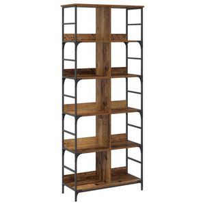 vidaXL Boekenkast 4-laags 78,5 x 33 x 188,5 cm metaal PB Oud hout