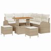 vidaXL Tuin Sofa Set 8 st 7-Aantal zitplaatsen Beige en Cr&egrave;me