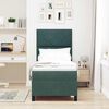 vidaXL LED Box Spring Bed met matras Donkergroen 80 x 200 cm Stof