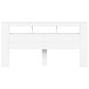 vidaXL Hoofdeinde met LED 200x18,5x103,5 cm bewerkt hout wit