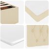 vidaXL Ottoman bed met matrassen 160x200cm stof cr&egrave;mekleurig