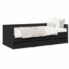vidaXL Slaapbank met lades zonder matras 75x190 cm zwart