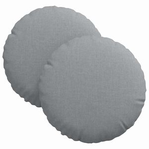 vidaXL Zitkussens 2 st Stof Lichtgrijs &Oslash;30 x 13 cm