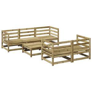 vidaXL 6-delige Loungeset ge&iuml;mpregneerd grenenhout